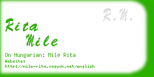 rita mile business card